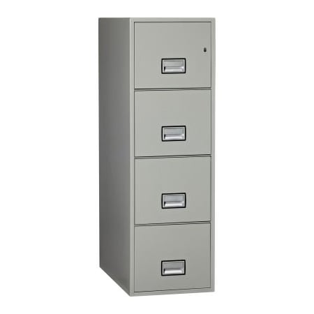 Phoenix Safe International Phoenix Safe Vertical 31" 4-Drawer Letter Fire and Water Resistant File Cabinet, Lt Gray - LTR4W31LG